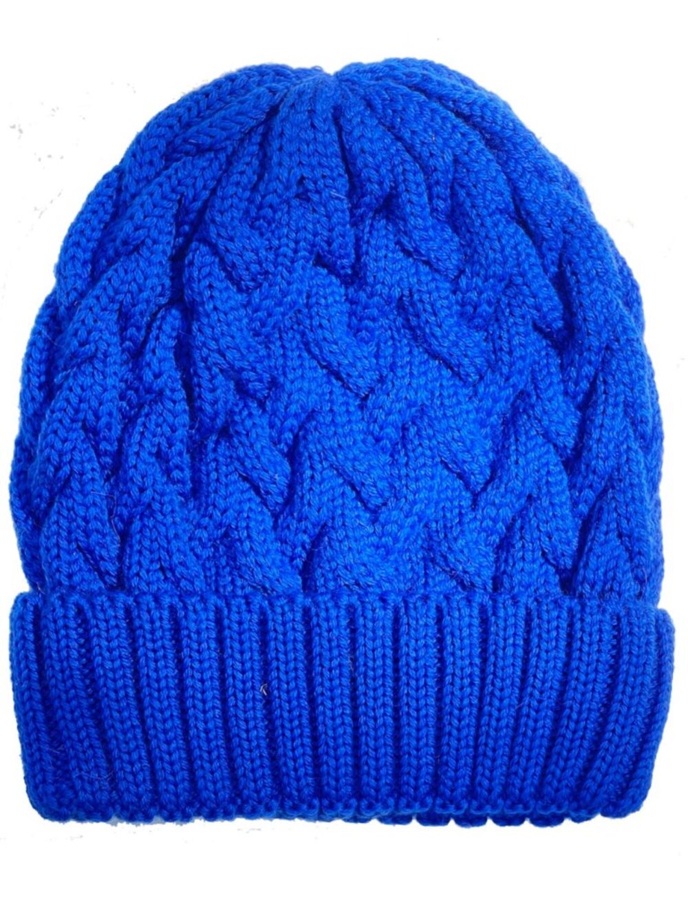 Adrienne Landau Cable Knit Beanie Hat Blue Kids Unisex NWT